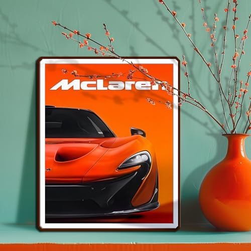 CSLGQGV Car Poster Vintage Racing Car Wall Art Supercar Canvas Prints Painting For Men Room Pictures Guys Dorm Room Aesthetics Decor Bedroom Office (Unframed,8×10inch,9pcs) Colorful car - Image 7