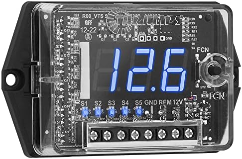 TARAMPS VTS5.1 Automotive Digital Voltmeter and Sequencer VTS 5.1 Blue LED Automotive Car Audio 5 Sequencer Outputs SPL Mode Voltage Protection, Digital Display, Car Audio Monitor, Black