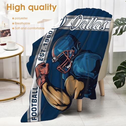 Rugby Blanket Sports Gifts for Men Women Kids Teen Boys Girls Birthday Christmas Halloween Easter Dad Husband Boyfriend Son Students Team Player Teammates Throw Blanket 50"x60" - Image 4