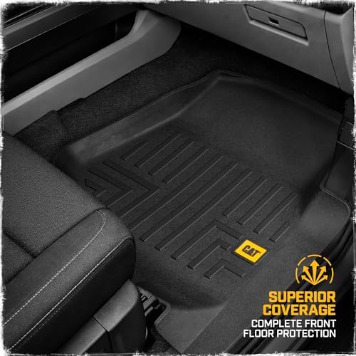 CAT® JustFit™ 3D Custom Fit Floor Mats for Ford F-150 Super Cab 2015-2026, Full Set Front & Rear, Heavy Duty Rubber Floor Liners Laser Measured, Ford F150 SuperCab Accessories