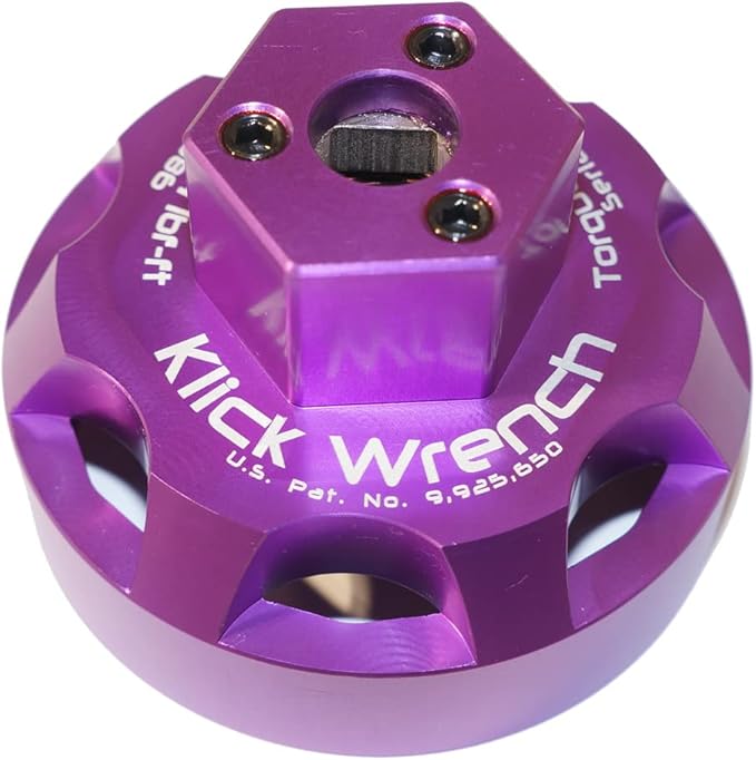 64mm 2 Stage Heavy Duty Torque Limiting Oil Filter Wrench Purple 6061-T6 Billet by Klick+Wrench