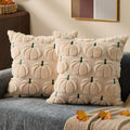 DFXSZ Fall Pillow Covers 18x18 2Pcs Beige Green Pumpkin Fall Decorations by DFXSZ