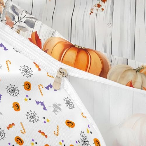 Erosebridal Fall Pumpkin Harvest Comforter Cover, Thanksgiving Day Duvet Cover King Maple Autumn Leaves Bedding Set for Kids Teens Adult, Country Barn Door Bedspread Cover Rustic Farmhouse Decor - Image 6