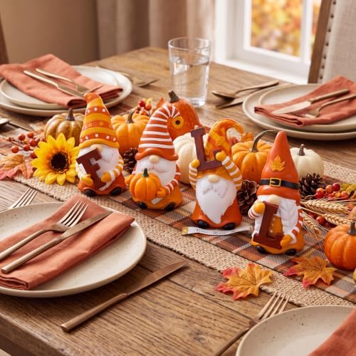 4 Pcs Resin Fall Gnome Figurines Decoration - Image 6