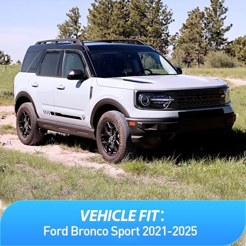 Nilight in Channel Rain Guards for Ford Bronco Sport 2021-2025, 4PCS