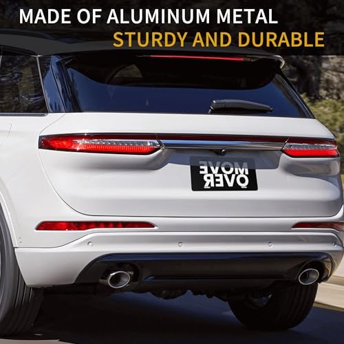 Front License Plate Move Over Black Vanity Plates Aluminu for Women