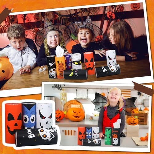 Hushee 10 Pcs Halloween Car Tissues Holder with 3 Ply Facial Tissues Paper - Image 4