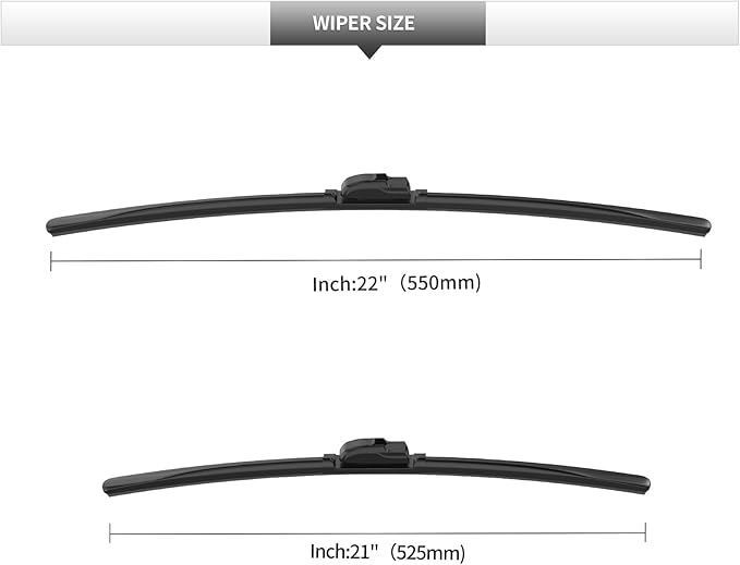 Front Windshield Wipers, 2-Piece Set - Image 3