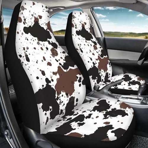 Cow Print Car Seat Cover for Women Men Fashion Soft Car Front Seat Decoration Auto Accessories Protectors Decor Fit for Car SUV Sedan Truck