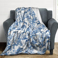 Socira Blue Chinese Style Tiger Huntings Blanket Throw Blanket Tiger Huntings Gifts for Women Men Soft Sofa Throws for Travel Camping Bed Home Decor Car Birthday Gift 60"*80"（150 * 200cm） by Socira