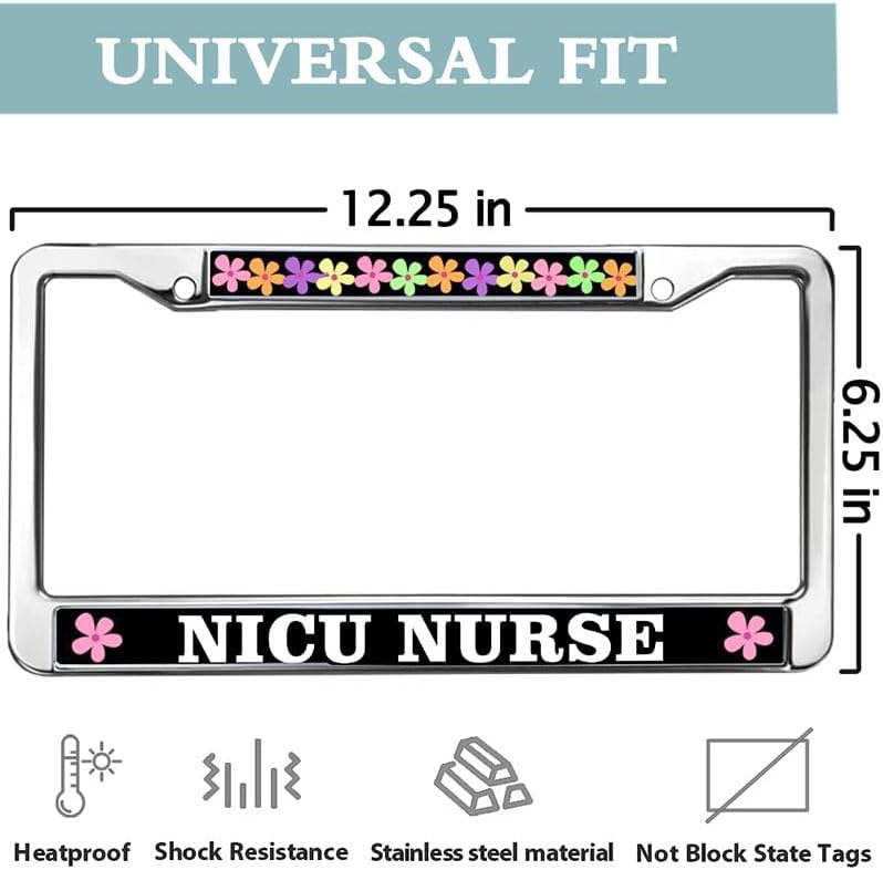 NICU Nurse License Plate Frame Customizable Medical Nurse Personalized Gift Licence Plate Frame