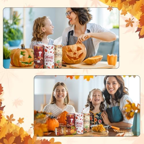 Hushee 10 Pack Thanksgiving Car Tissue Cylinders with 500 Facial Tissues - Image 4