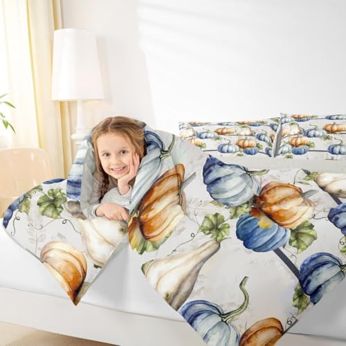Erosebridal Pumpkin Comforter Set Thanksgiving Fall Season Bedding King - Image 6