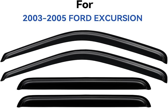 Window Visors Rain Guards for 2000 2001 2002 2003 2004 2005 Ford Excursion - Image 2