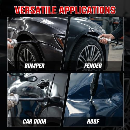 GOOACC 13PCS Slide Hammer Dent Puller, 10LBS Auto Body Dent Repair Tool Kit - Image 6