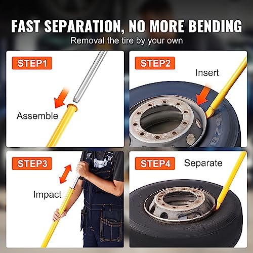 VEVOR Tire Bead Breaker Slide Hammer 46.3" Length Heavy Duty Steel - Image 6