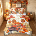 Erosebridal Thanksgiving Pumpkin Bed in A Bag Queen Comforter Set 7 Piece by Erosebridal