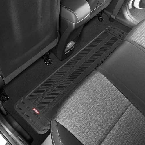 Motor Trend Heavy Duty Rear Back Seat Floor Mats 2nd or 3rd Row Floor Mat for Car, SUV & Van - All Weather SUV Black Runner Rubber Mat - Floor Runner Back Row Floor Mat Interior Accessories 57" x 15"