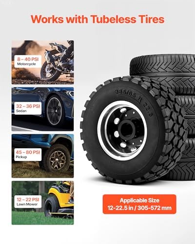 VEVOR Portable Tire Bead Seater, 2.6 Gal/10 L Air Bead Blaster, Handheld Tire Inflator Tool, 87-116 PSI Operating Pressure, Trigger Seating Inflator for Car, Compact SUV, Light Truck, E-Bike, RV, ATV - Image 3