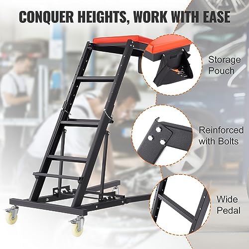 VEVOR Top Automotive Creeper, Engine Creeper 42.5"-64.8", 400 LBS Capacity High Top Creeper, 4 Swivel Caster Wheels, Padded Deck, Creeper for Home Garage, Workshop Repair Maintenance - Image 6