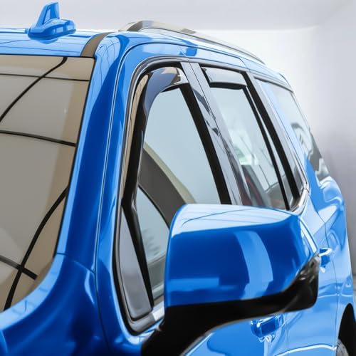 Goodyear Shatterproof in-Channel Window Deflectors for Chevrolet (Chevy) Tahoe 2021-2026/GMC Yukon 2021-2026, Rain Guards, Window Visors for Cars, Vent Deflector, Car Accessories, 4 pcs - GY009015