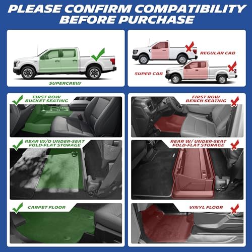 Michelin Vehicle Mats for 2015-2026 Ford F150/2022-2026 Lightning Crew Cab