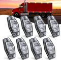 Nilight 2.5" Oval Side Marker Light, White Lens Amber & Red LED Waterproof