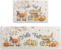 U'Artlines 2Piece Anti Fatigue Fall Kitchen Mats Rug Runner Set Hello Fall by UArtlines