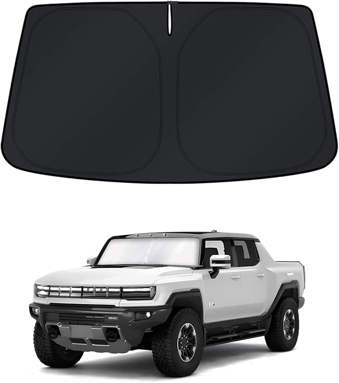 KUST Windshield Sun Shade for GMC Hummer EV 2022-2023 2024 2025 Window Shade by KUST