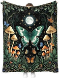 Butterfly Throw Blanket, Birthday for Women Girls Teens, Soft Cozy Polyester Blanket for Couch Sofa Bed, Lightweight Warm Decorative Throw for Living Room Bedroom,50"x60" by Hohoto