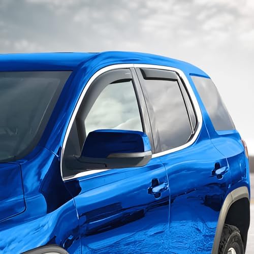 Goodyear Shatterproof in-Channel Window Deflectors for GMC Acadia 2017-2023, Rain Guards, Window Visors for Cars, Vent Deflector, Car Accessories, 4 pcs - GY007970