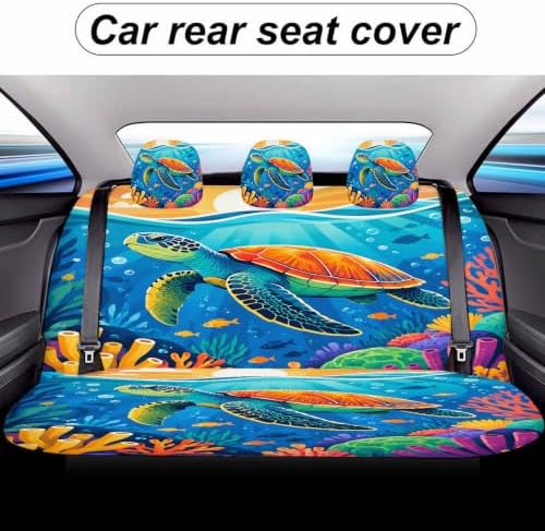 Sea Turtle Car Seat Covers Full Set, Universal Auto Seat Protector