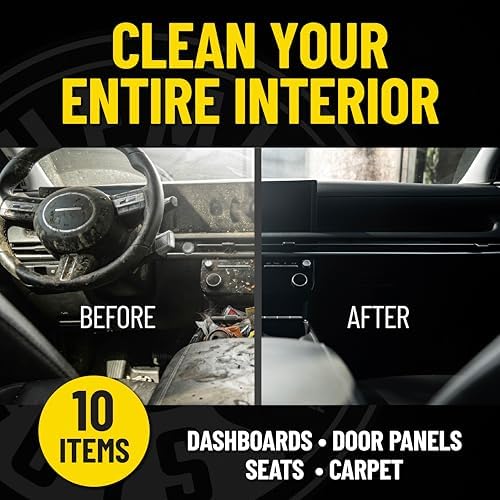 Chemical Guys, 10-Piece Interior Cleaning Kit, Cleaner, Brushes, Gel & Bag