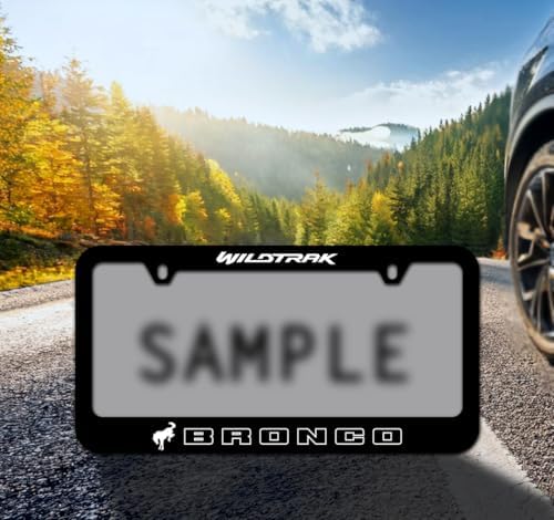 FORD Bronco UV Printed Metal License Plate Frame - WILDTRAK