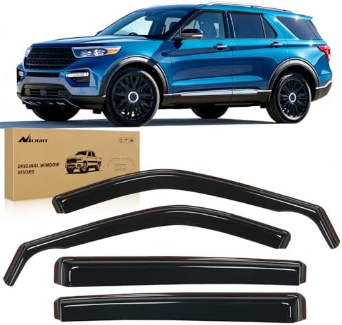 Nilight Side Window Rain Guards for 2020-2026 Ford Explorer, 4PCS