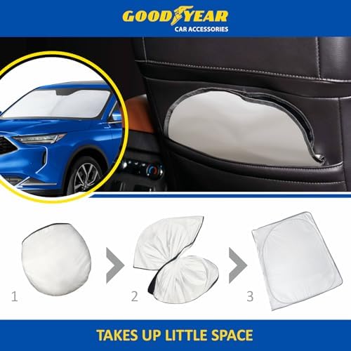 Goodyear Foldable Windshield Sunshade for Acura MDX 2022-2026, Car Accessories, Sunshade Cover, Sun Shade Car Windshield, Window Sun Blocker - GY008218