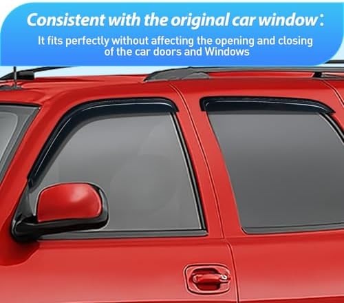 Nilight Tape-On Rain Guards for Chevy Tahoe/GMC Yukon 2000-2006, 4PCS