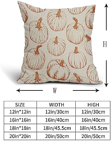 Fall Pillow Covers 18x18 Set of 2 Burnt Orange Pumpkin Harvest - Image 5