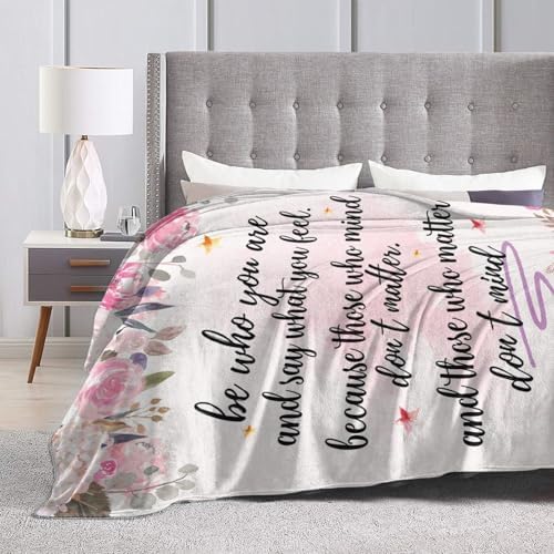 Socira Inspirational Blanket Birthday Gifts Positive Throw Blanket Inspirational Gifts for Women Girls Soft Sofa Travel Camping Bed Home Car 60"X50" Medium - Image 3