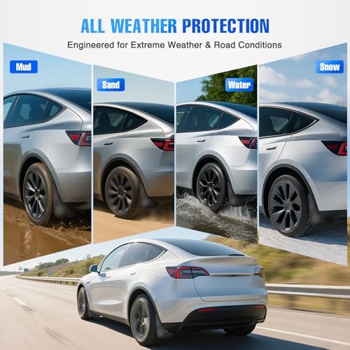 Nilight Mud Flaps Splash Guards for Tesla Model Y 2020 2021 2022 2023 2024