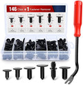 Nilight 146PCS Automotive Christmas Tree Clips Assortment -6 Most Common Sizes Universal Auto Body Shield Retainer Fastener Clip with Fasteners Remover, Replacement for GM Ford Honda Chrysler by Nilight
