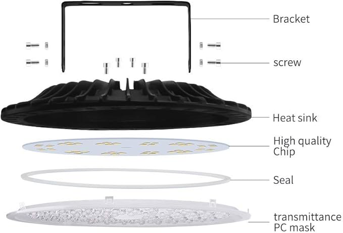Viugreum 5 PACK 500W UFO LED High Bay Light, 50000LM 6500K Daylight White LED - Image 5