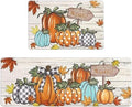 U'Artlines Fall Kitchen Mat Anti Fatigue Mats for Floor Colorful Pumpkin by UArtlines