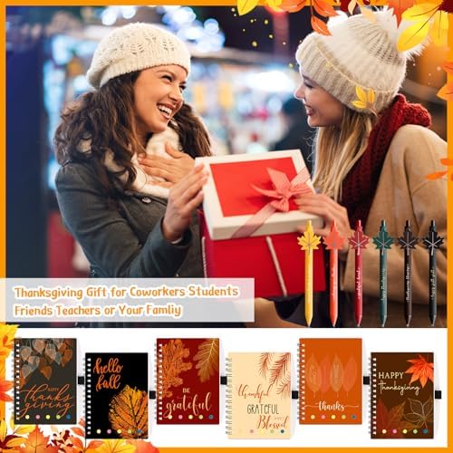 Resurhang 36 Sets Fall Thanksgiving Gifts Autumn Notebook and Ballpoint Pen - Image 4