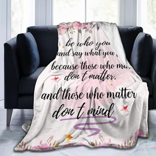 Socira Inspirational Blanket Birthday Gifts Positive Throw Blanket Inspirational Gifts for Women Girls Soft Sofa Travel Camping Bed Home Car 80"X60" Large - Image 2