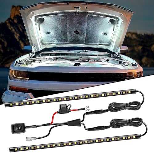 Nilight 2pcs Under Hood Light Strip 42LED Waterproof Underhood Work Light, 15.7 inch 2 Pieces (Pack of 10)