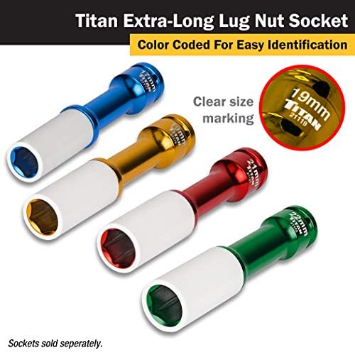 Titan 21119 1/2-Inch Drive x 19mm Non-marring Impact Extra-Long Lug Nut Socket - Image 4