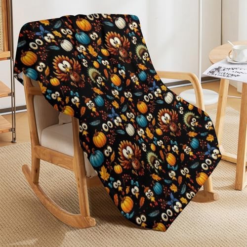 Socira Funny Thanksgiving Turkey Blanket Throw Blanket Funny Thanksgiving Turkey Gifts for Women Men Soft Sofa Throws for Travel Camping Bed Home Decor Car Birthday Gift 60"*80"（150 * 200cm） - Image 4