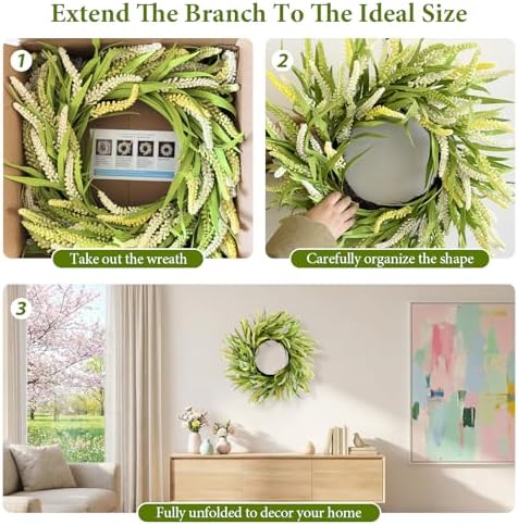 26 Inch Fall Wreath for Front Door Large Grapevine Wreath - Image 4