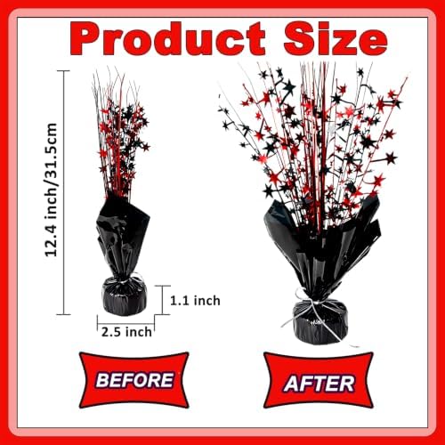 Red and Black Birthday Party Centerpieces Table Decorations Burst - Image 6